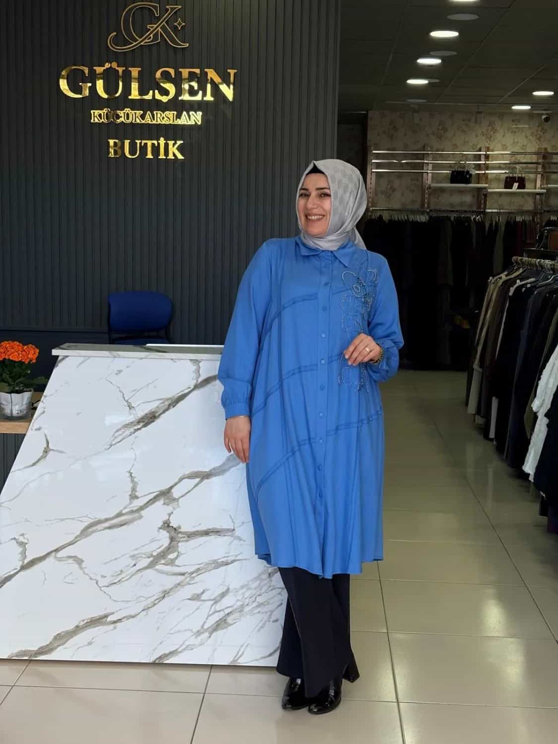 TENCEL EL İŞLEMELİ TUNİK