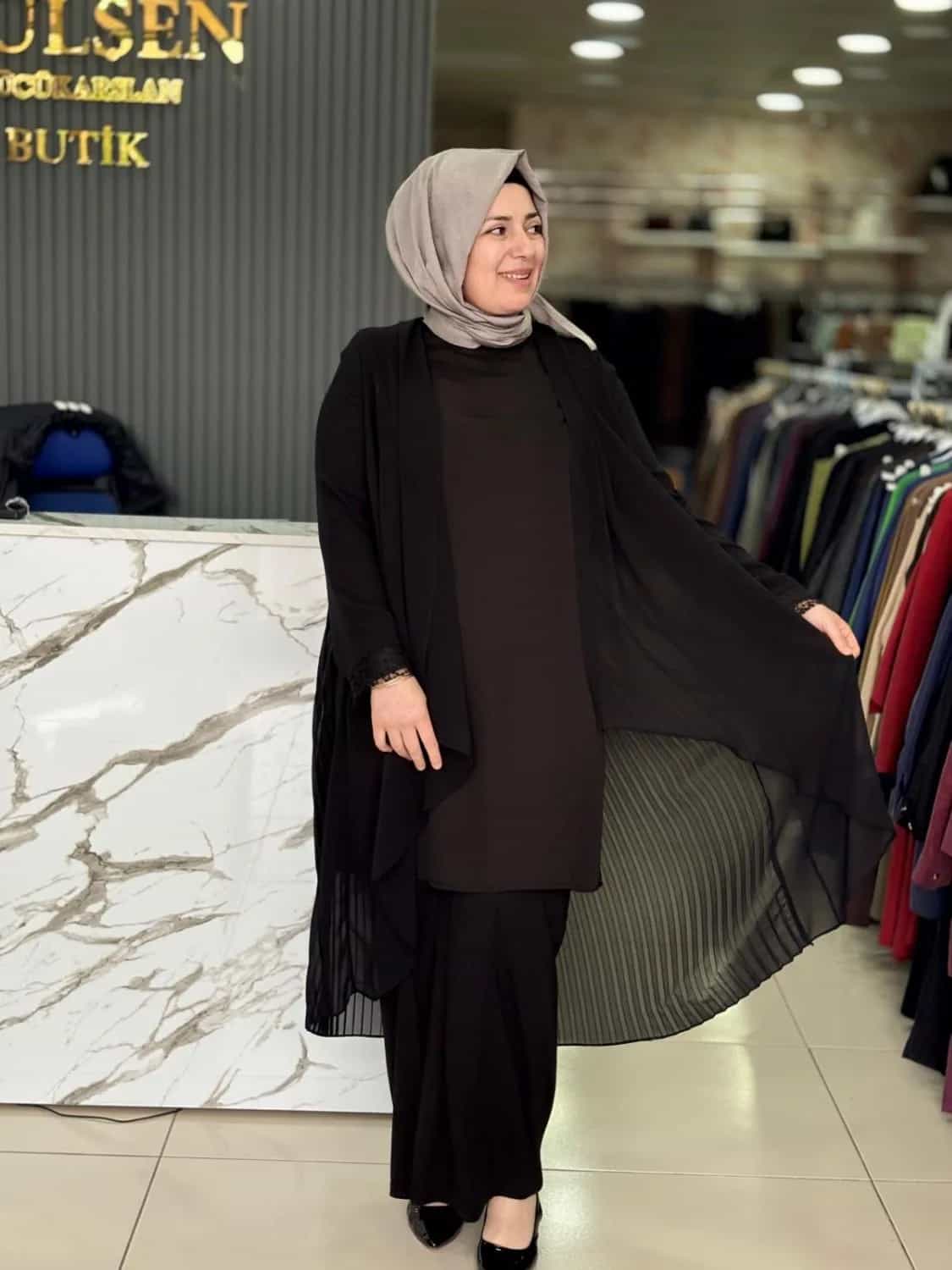 PLİSELİ ŞİFON TAKIM