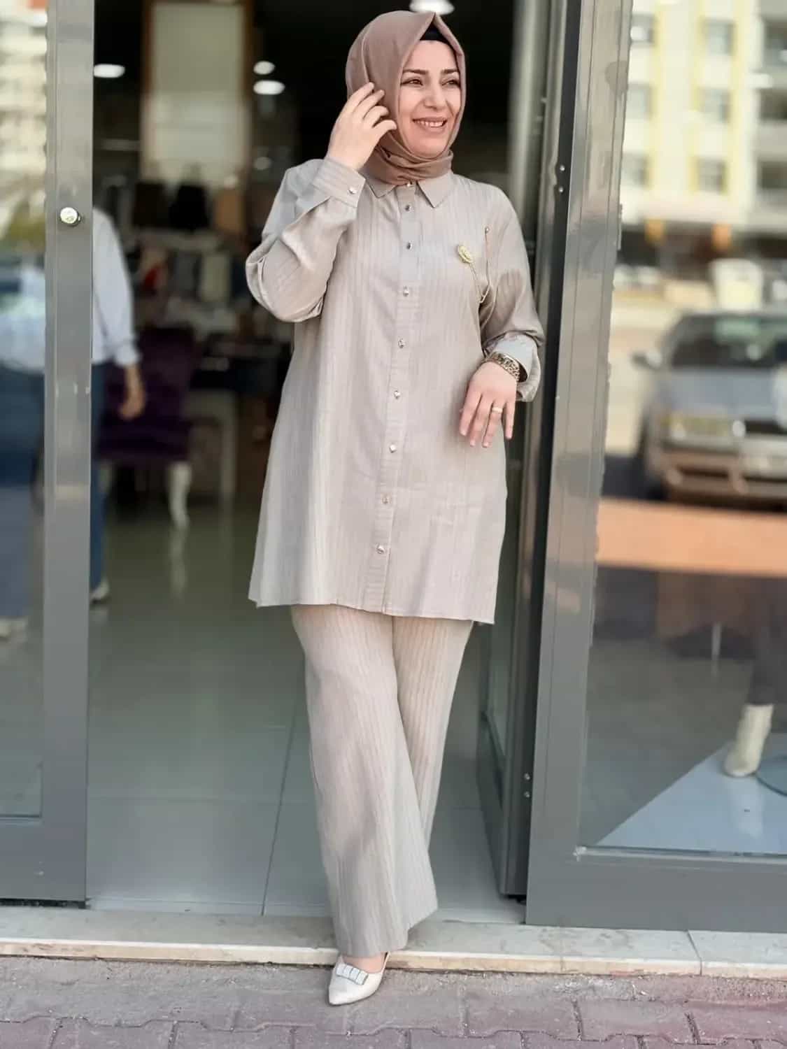 ÇİZGİ ARMÜRLÜ TENCEL TAKIM