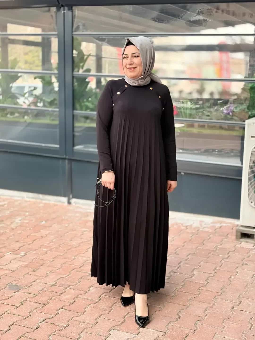 BÜYÜK BDN BAMBU PLİSELİ ELBİSE
