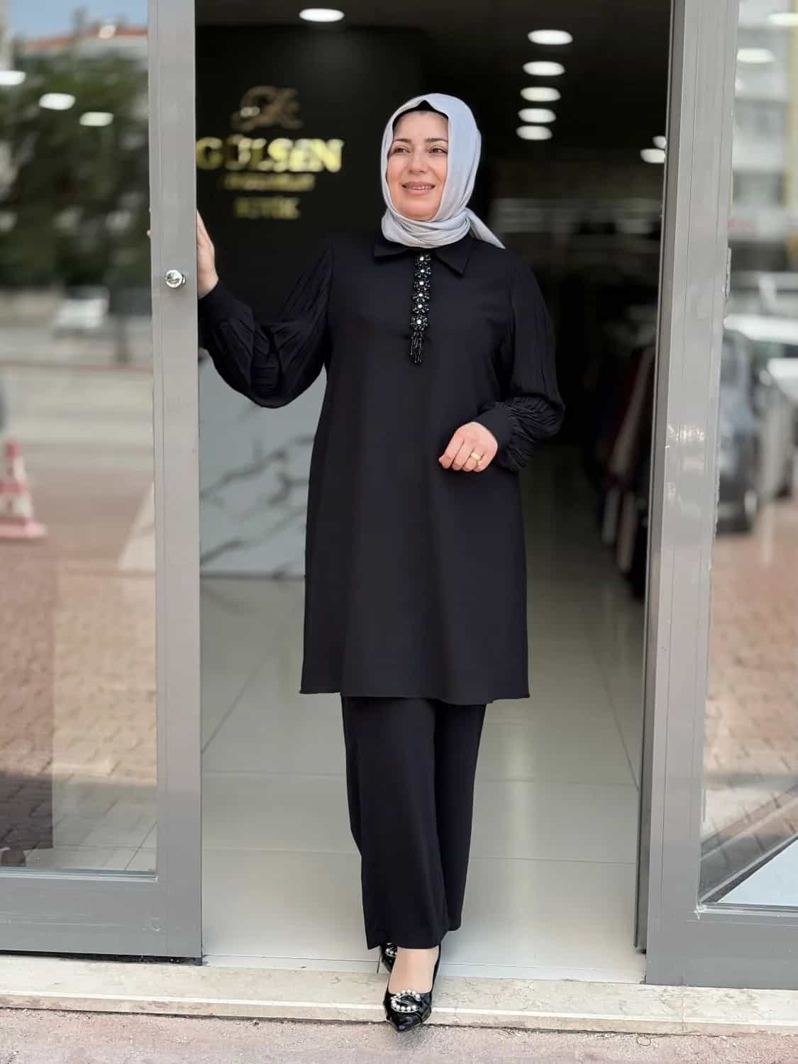 PLİSE KOLLU TUNİK