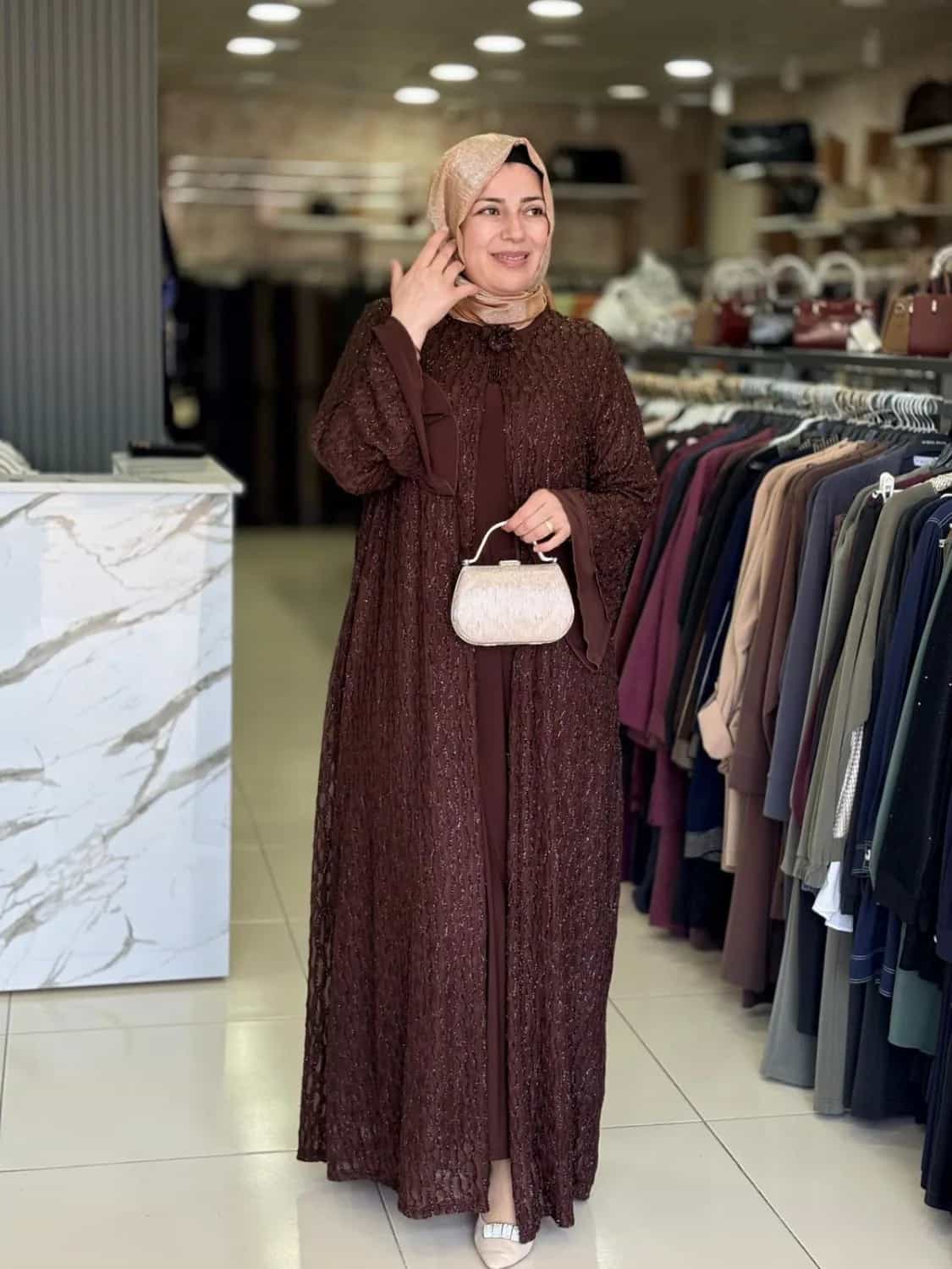 SİMLİ SANDY ABAYA ELBİSE