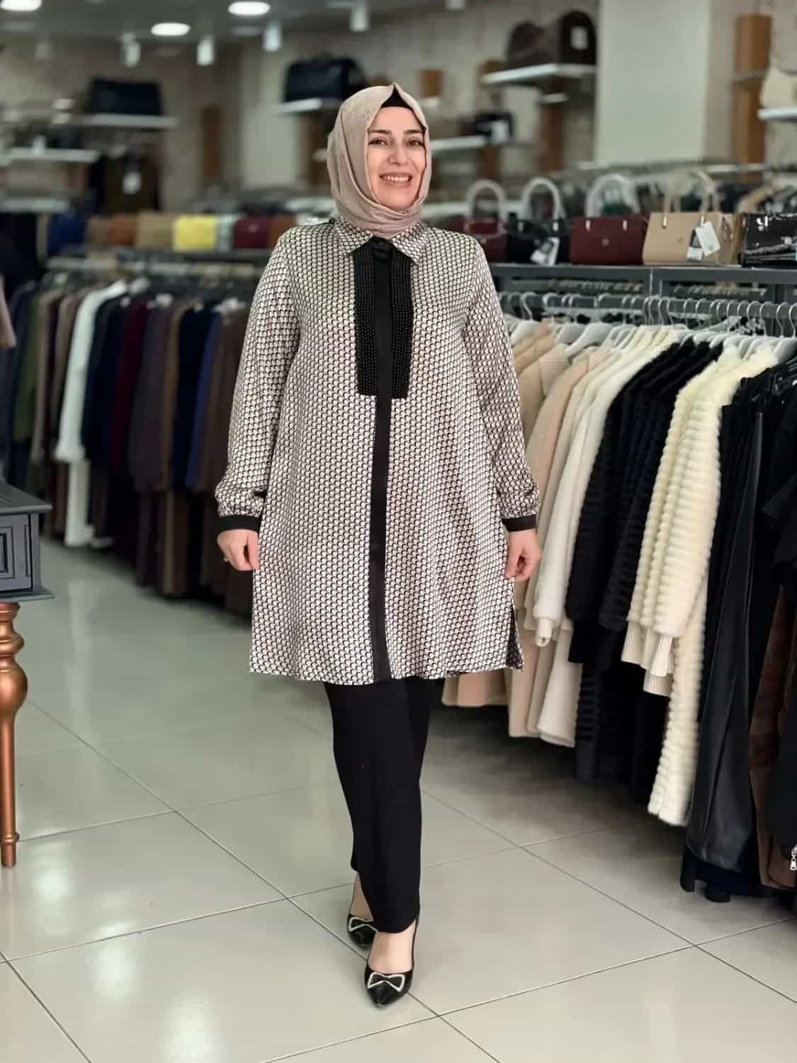 FLOŞ SATEN GÖMLEK
