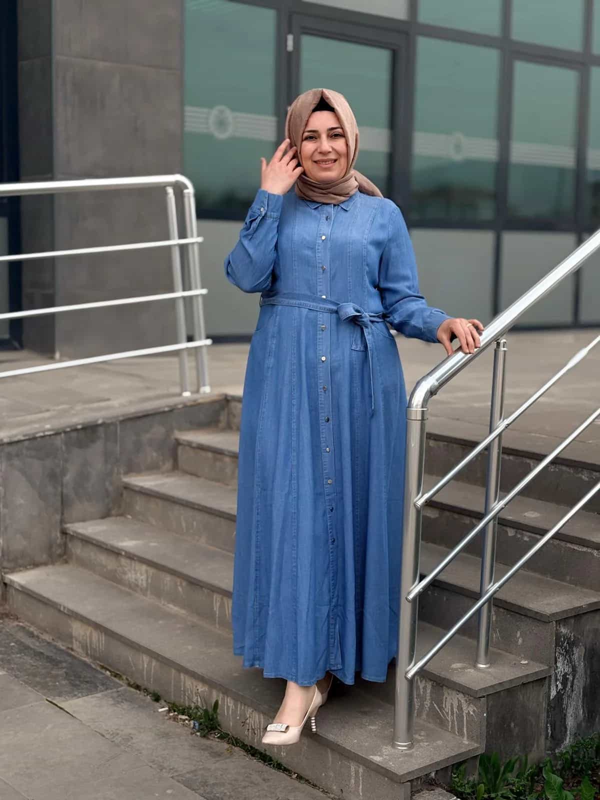 KORD TENCEL ELBİSE