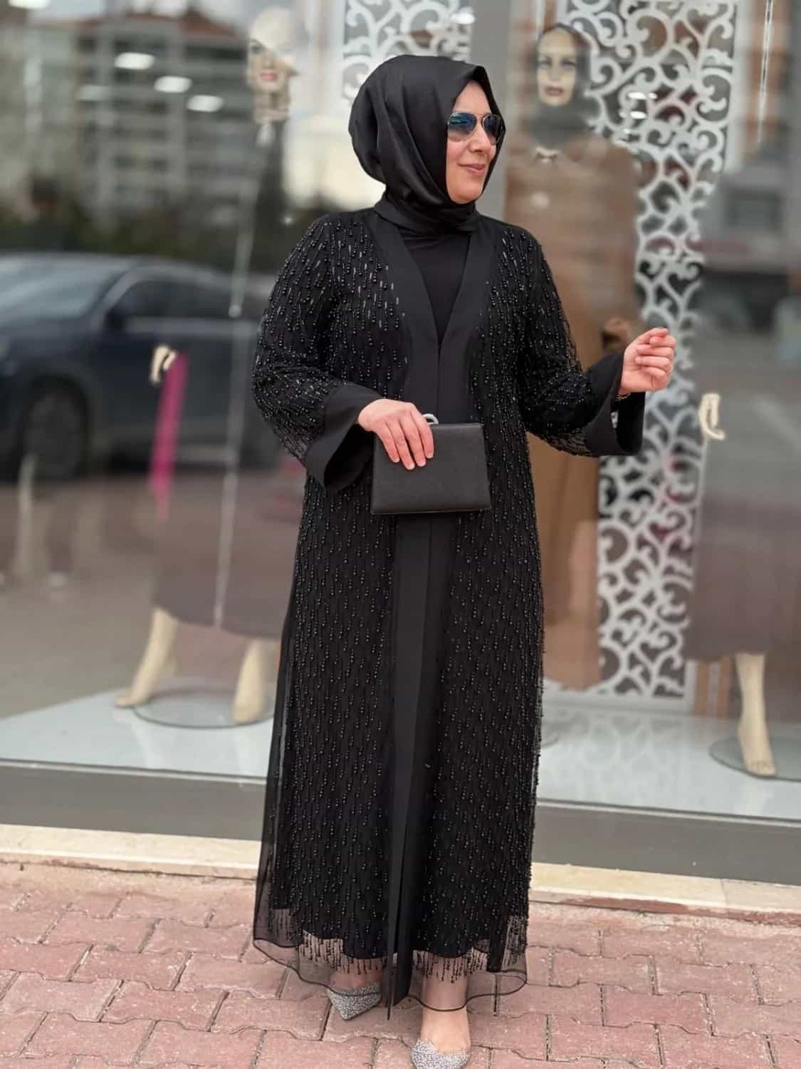 VOLAN DETAYLI JAKARLI ABAYA