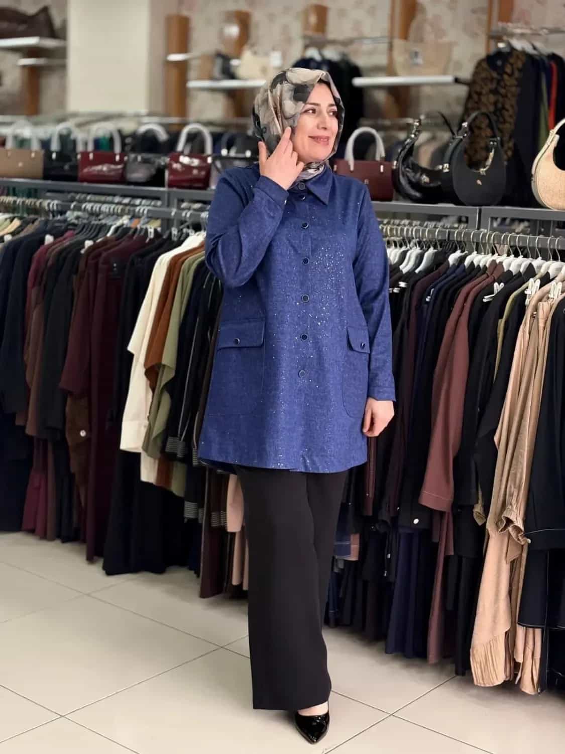 SİMLİ KOT CEKET