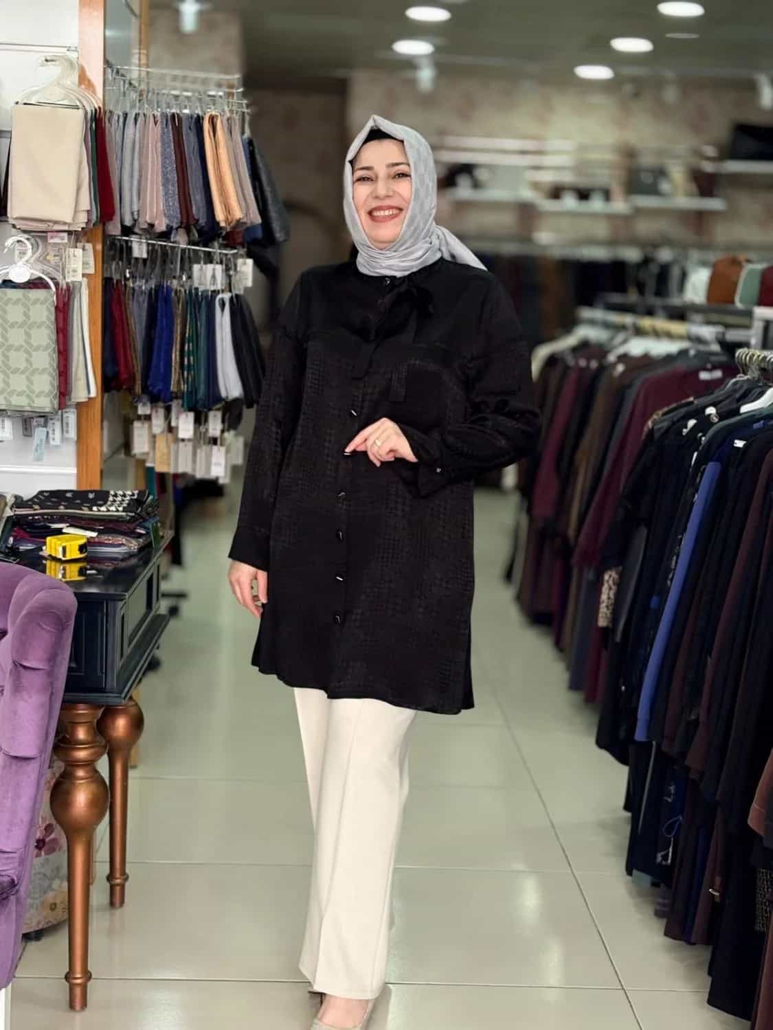 KAZ AYAĞI DESENLİ TUNİK