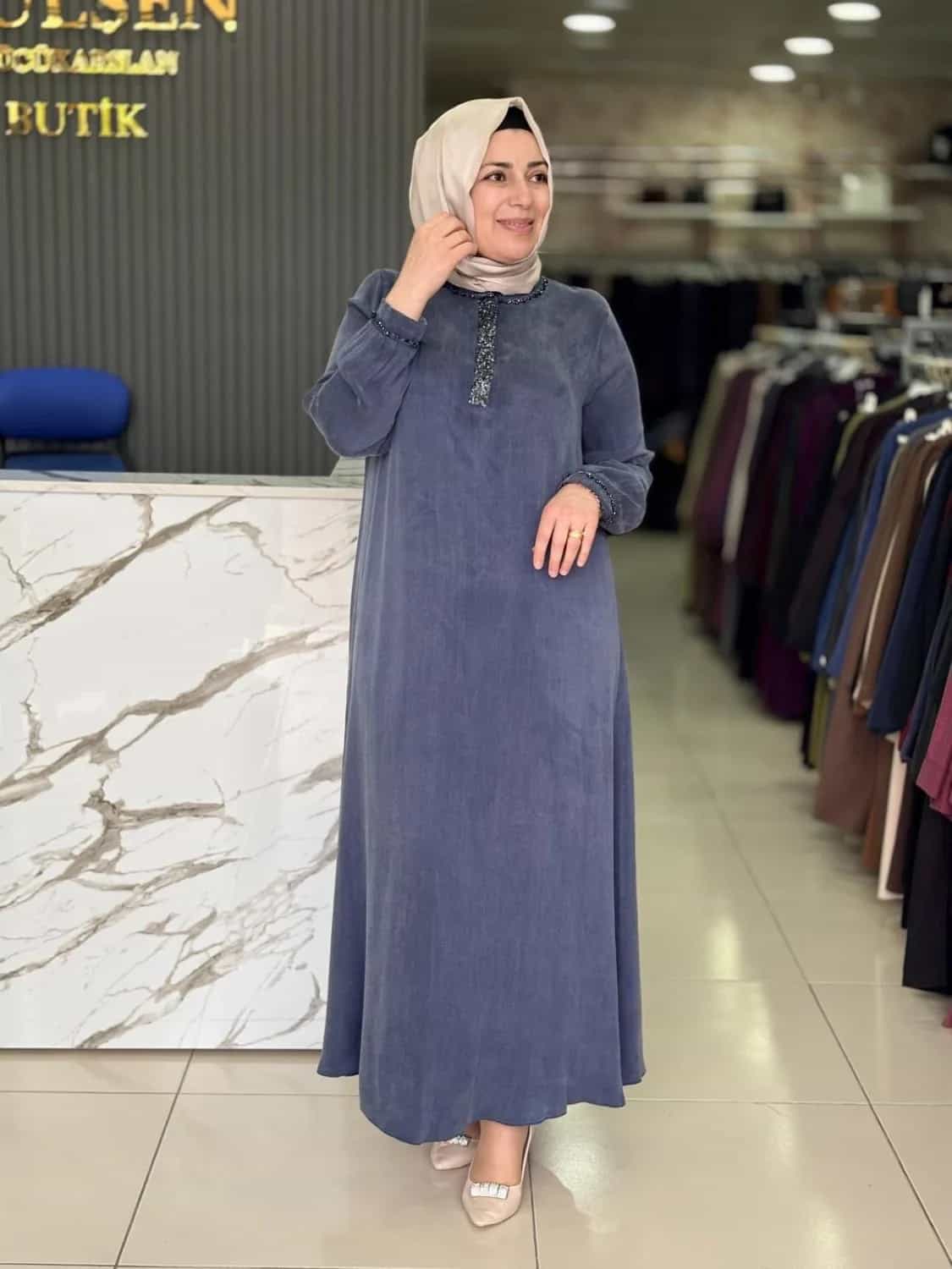 İPEK KUPRA ELBİSE