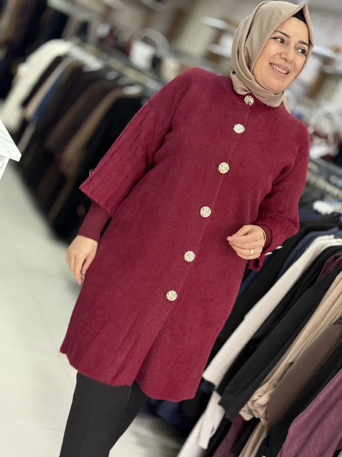 CEKET ANGORA DÜĞMELİ
