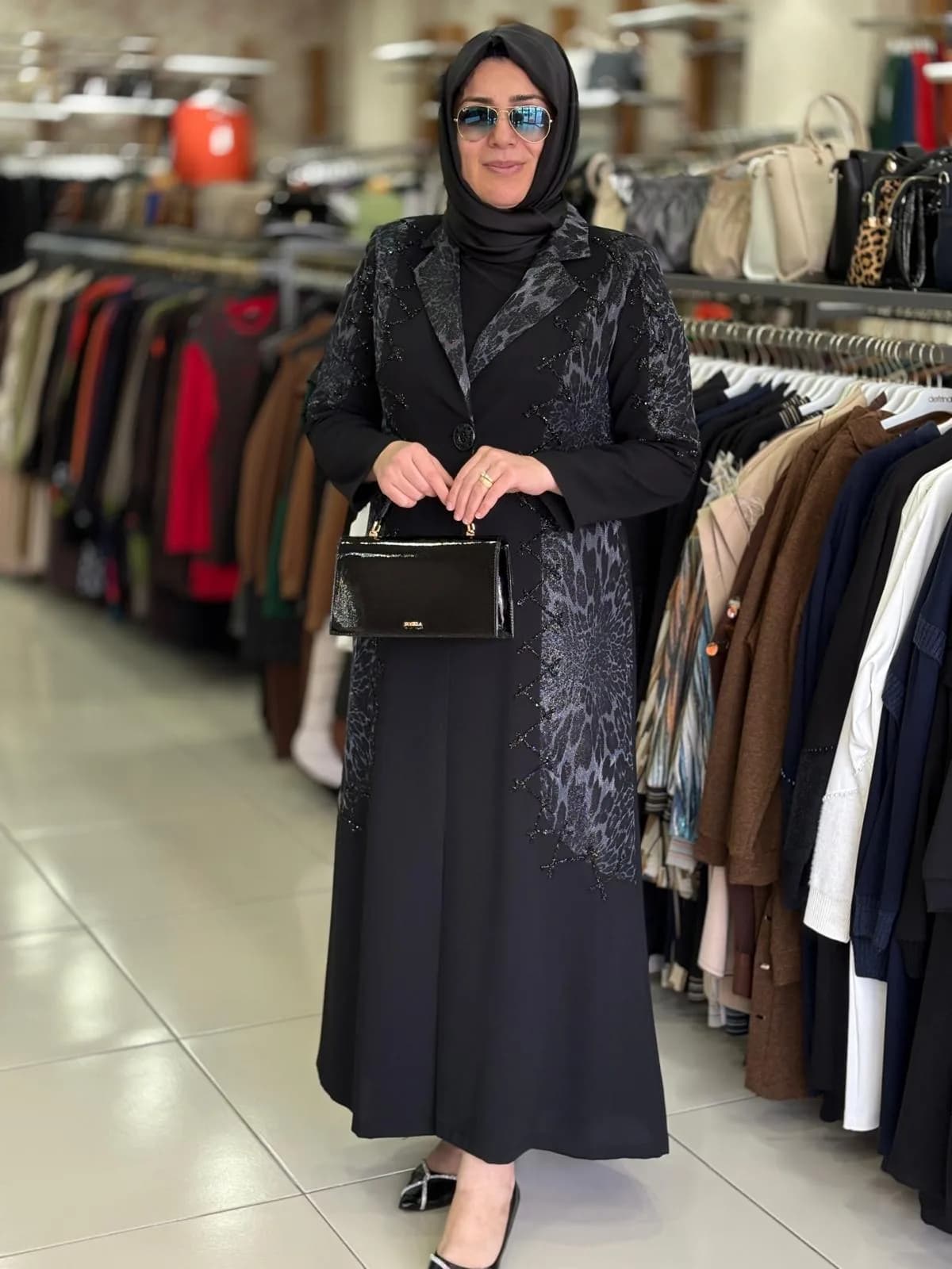 LEOPAR DESENLİ ABAYA