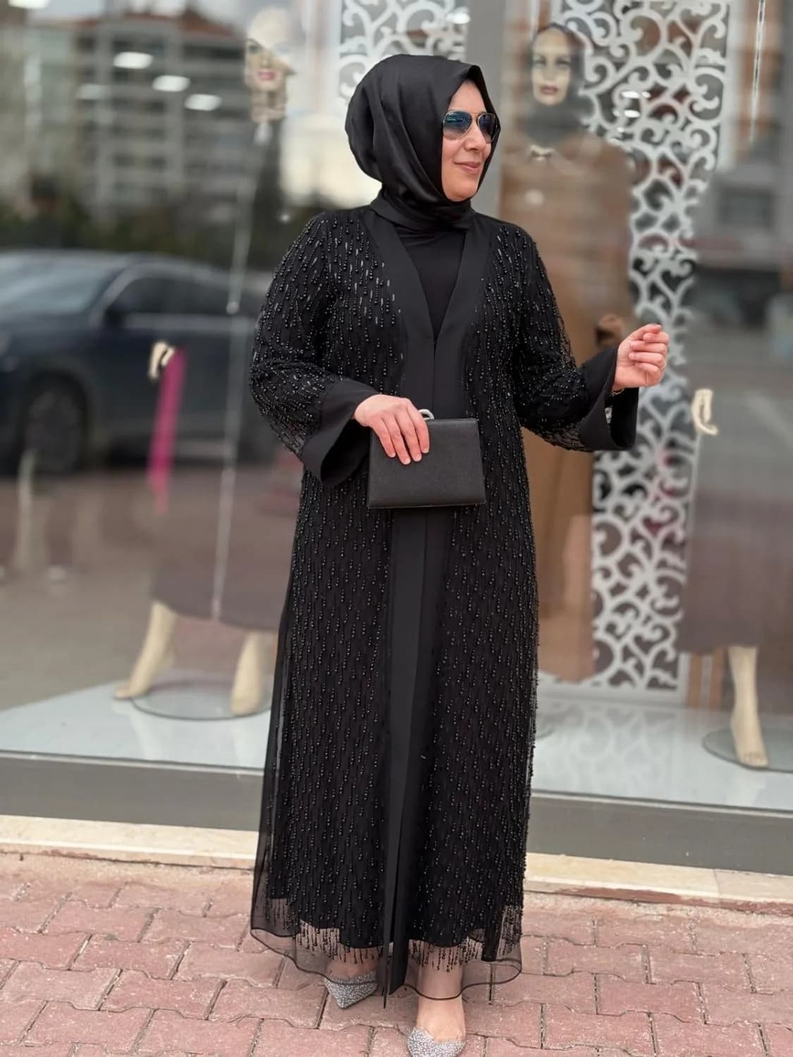VOLAN DETAYLI JAKARLI ABAYA