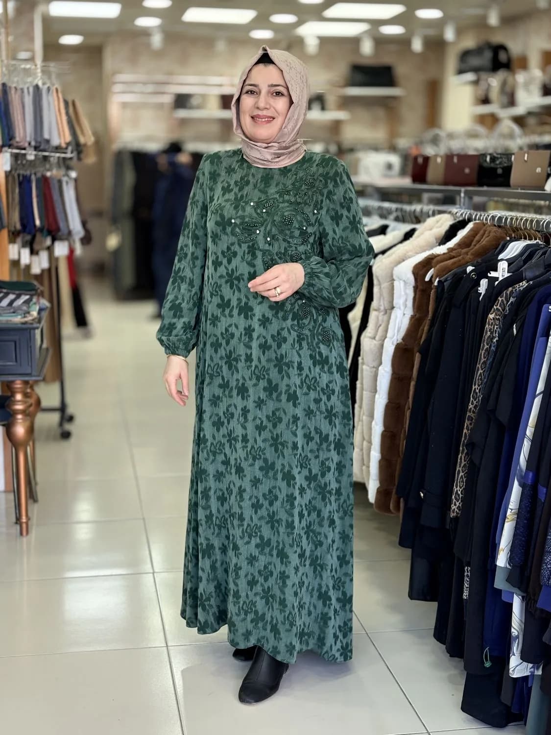 ELBİSE KUPRA ÇİÇEKLİ