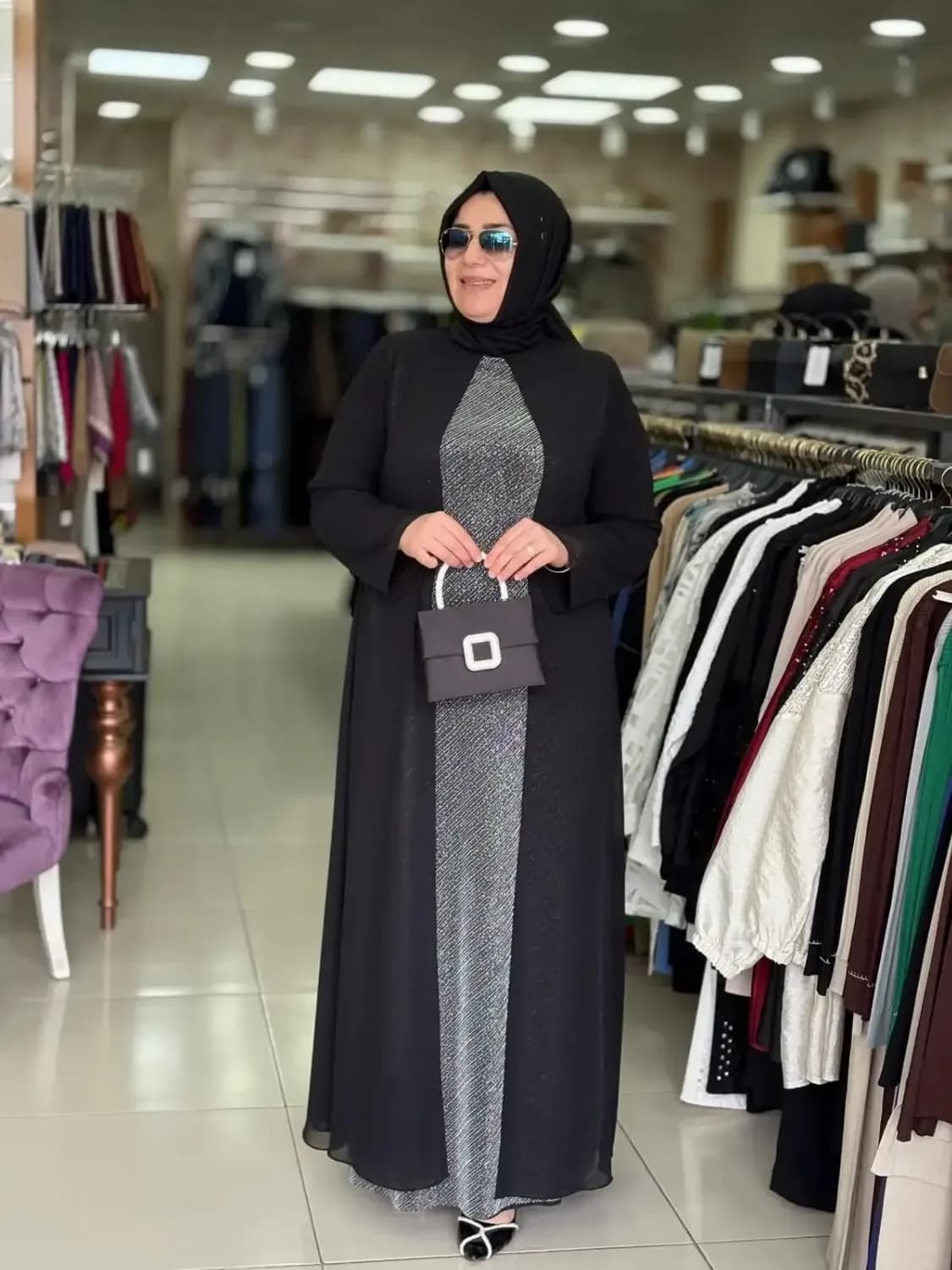 SİMLİ ABAYA ELBİSE