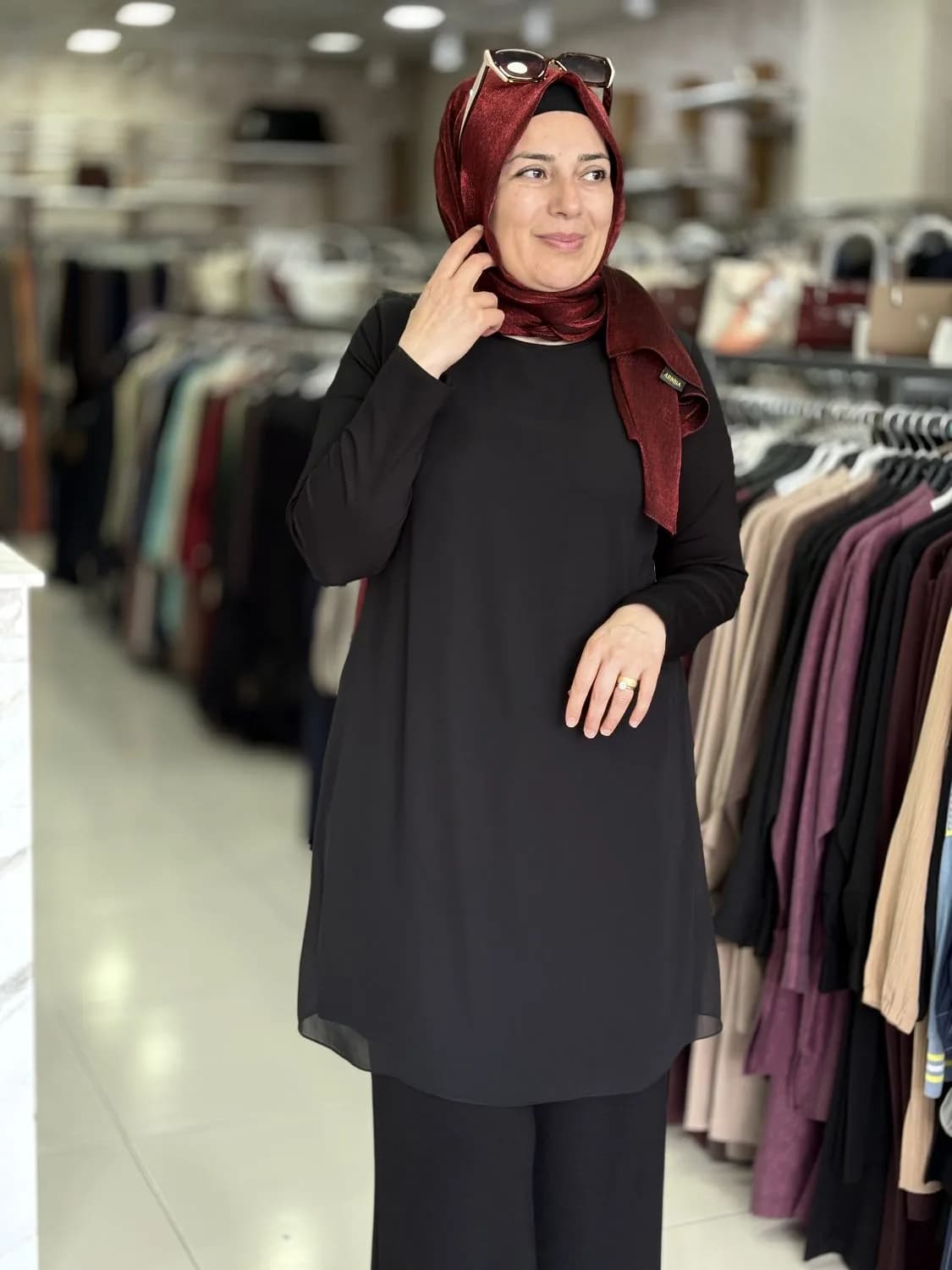İÇLİK ÖNÜ ŞİFONLU UZUN KOLLU